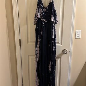 Tye dye maxi dress. Size medium. New with tags! Dark blue.